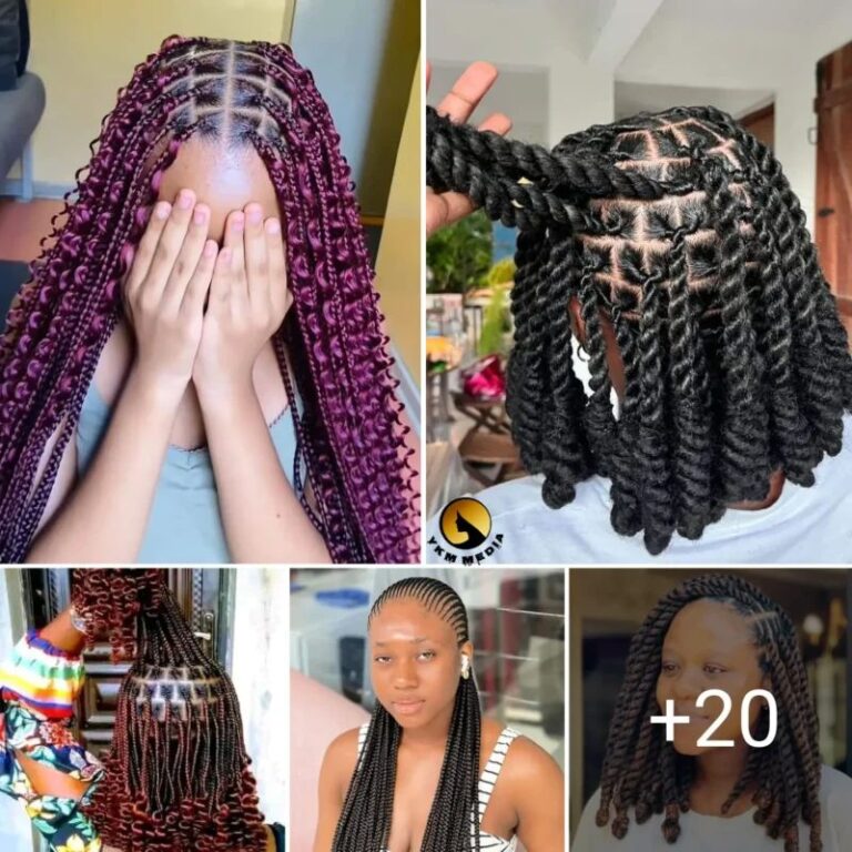 20 PHOTOS: Hot twist hairstyles, Knotless braids & Cornrow braid designs