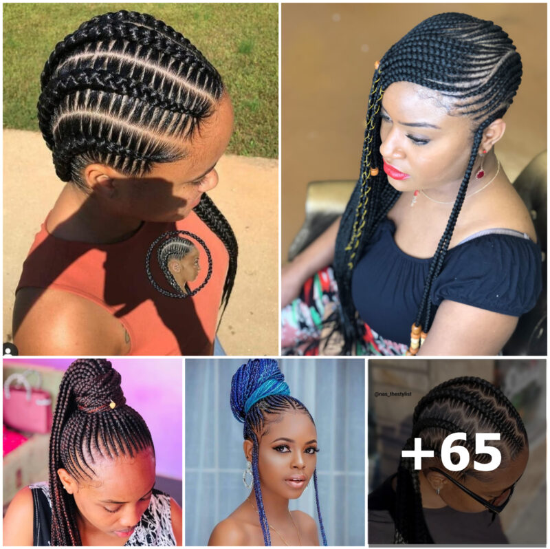 65 PHOTOS: Cornrow braid designs and Knotless braid styles ‎