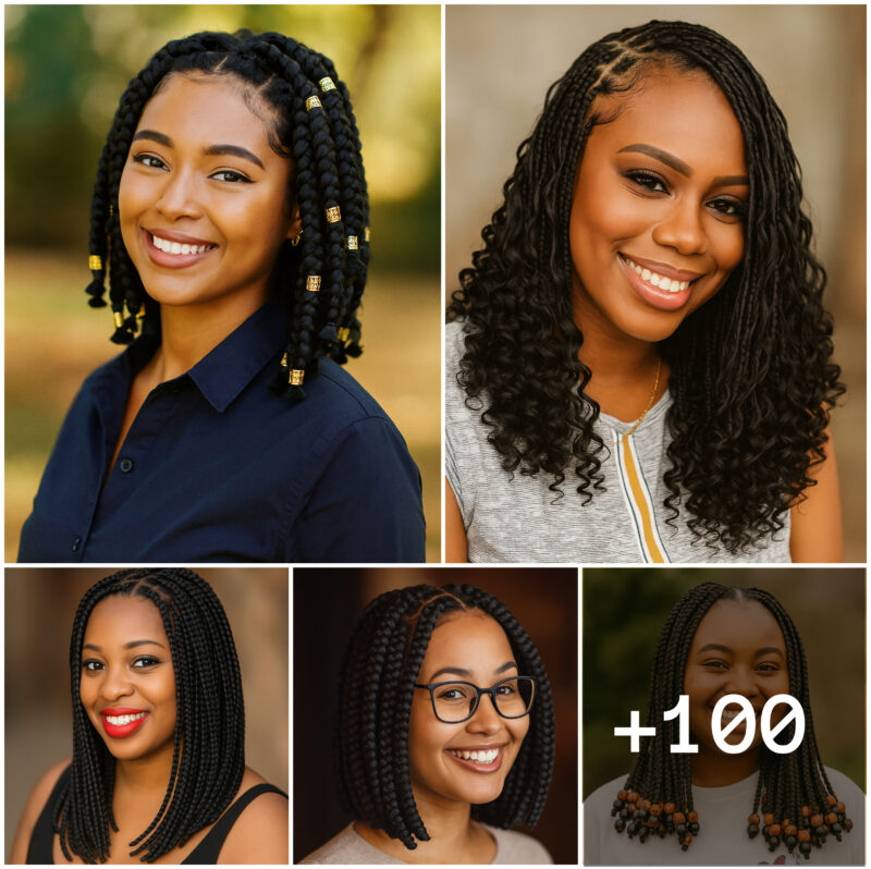100 PHOTOS: Short Box Braids Hairstyles Ideas