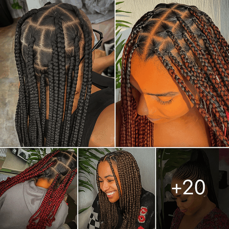 20 PHOTOS: Knotless braids styles – Box braids hairstyles ‎