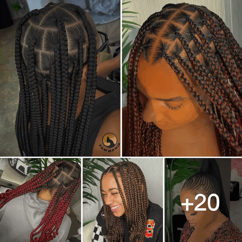 20 PHOTOS: Knotless braids styles – Box braids hairstyles ‎