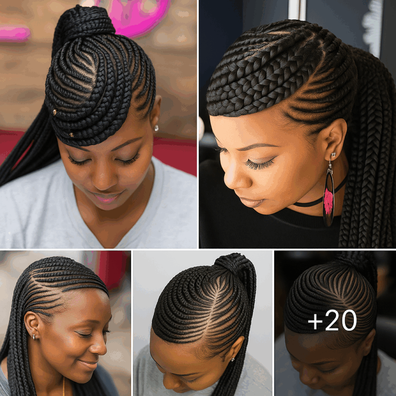 20 PHOTOS: Premium Cornrow Hairstyles for Natural Hair ‎