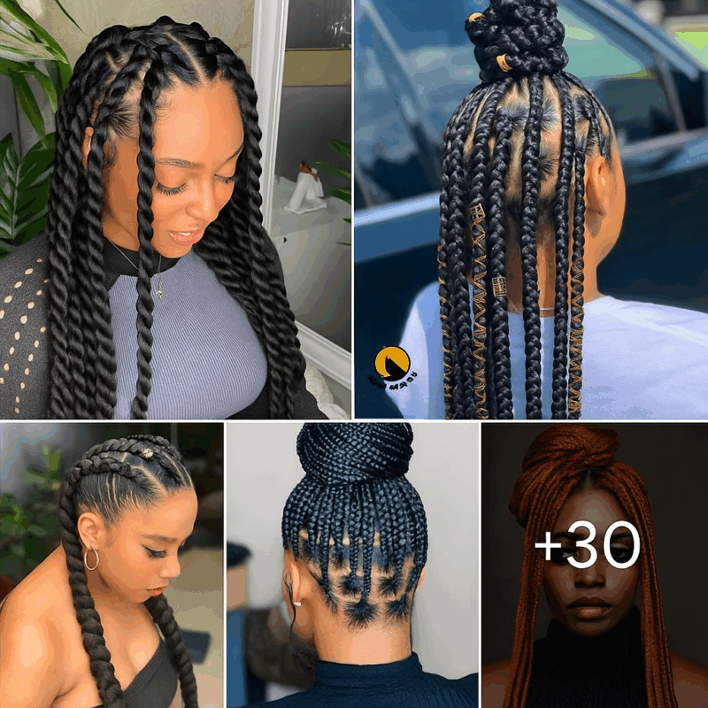 30 PHOTOS: Cornrow braid designs – Box braids hairstyles ‎