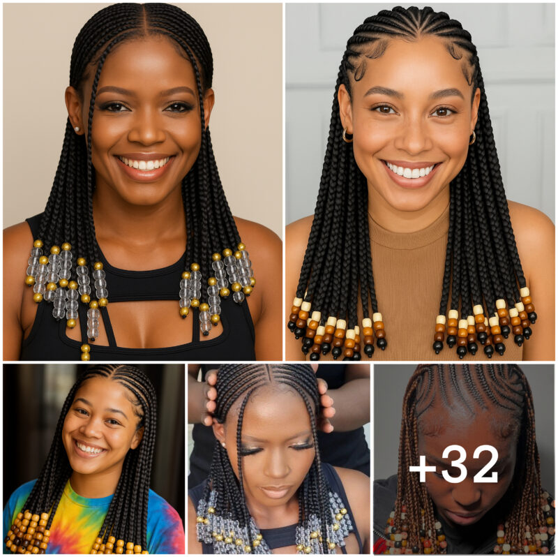 32 PHOTOS: Cornrows With Beads ‎Hairstyles
