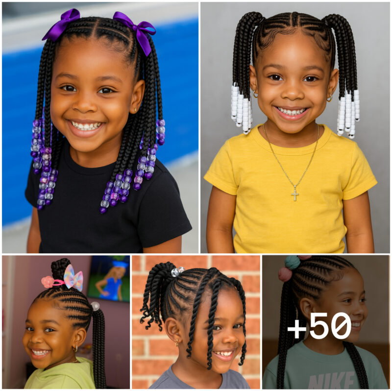 50 PHOTOS: New Kids’ Cornrow Hairstyles With Beads ‎