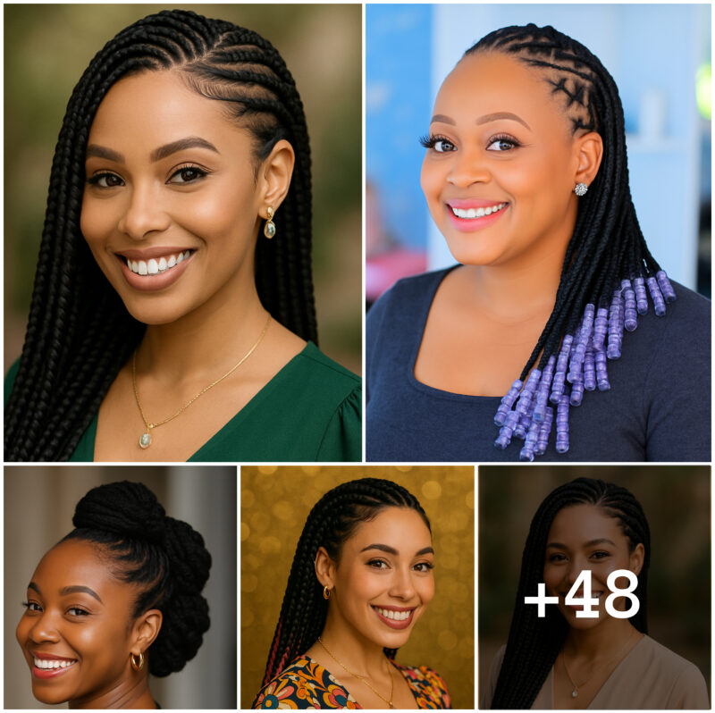 48 PHOTOS: Professional cornrow hairstyles & Knotless braids ‎