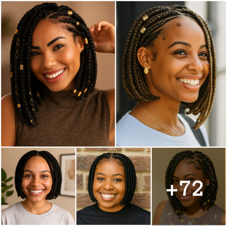 72 PHOTOS:  Chic Bob Box Braids Hairstyles