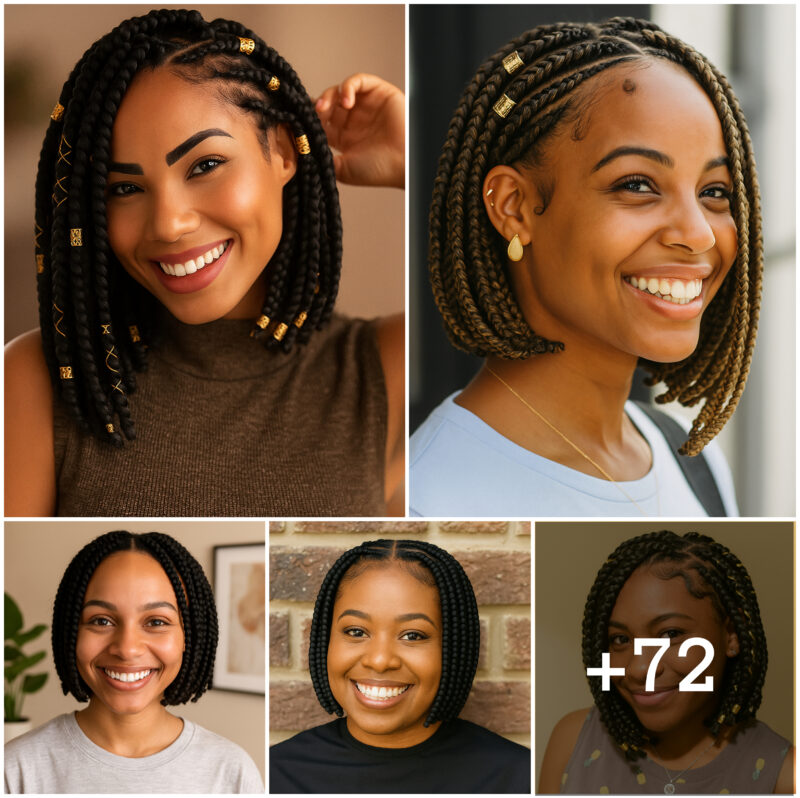 72 PHOTOS:  Chic Bob Box Braids Hairstyles