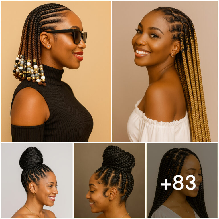 83 PHOTOS: Cornrow braid designs + Knotless braids styles ‎