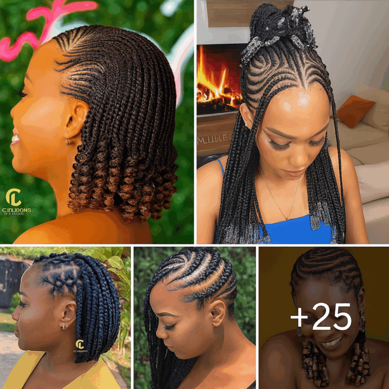 26 PHOTOS: Cornrow braid designs – Knotless braids style ‎