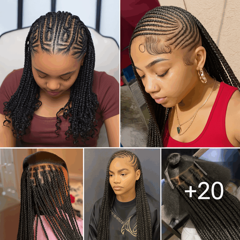 27 PHOTOS: Cornrow braid designs and Knotless braids styles ‎