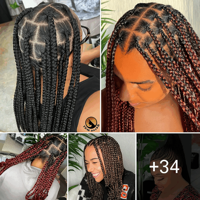 34 PHOTOS: Knotless braids styles – Box braids hairstyles ‎