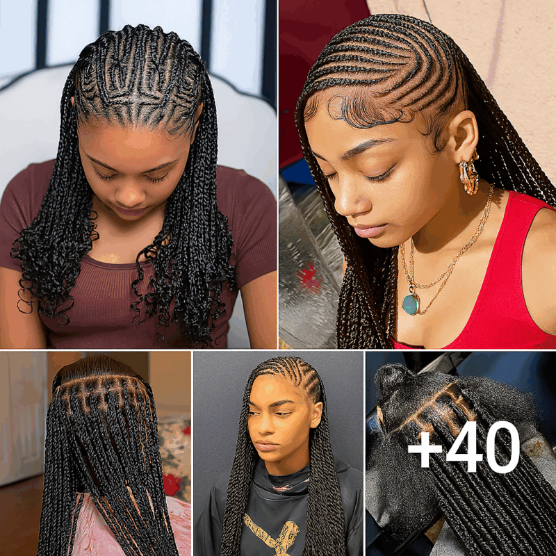 40 PHOTOS: Cornrow braid designs and Knotless braids styles ‎