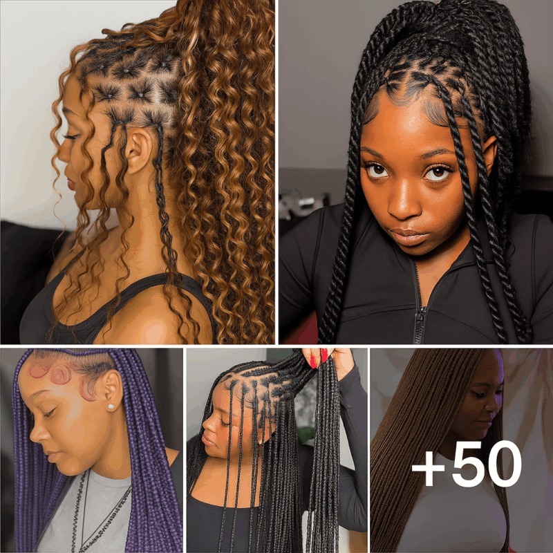 50 PHOTOS: Cute Looking Braids For Ladies – Knotless & Twists ‎