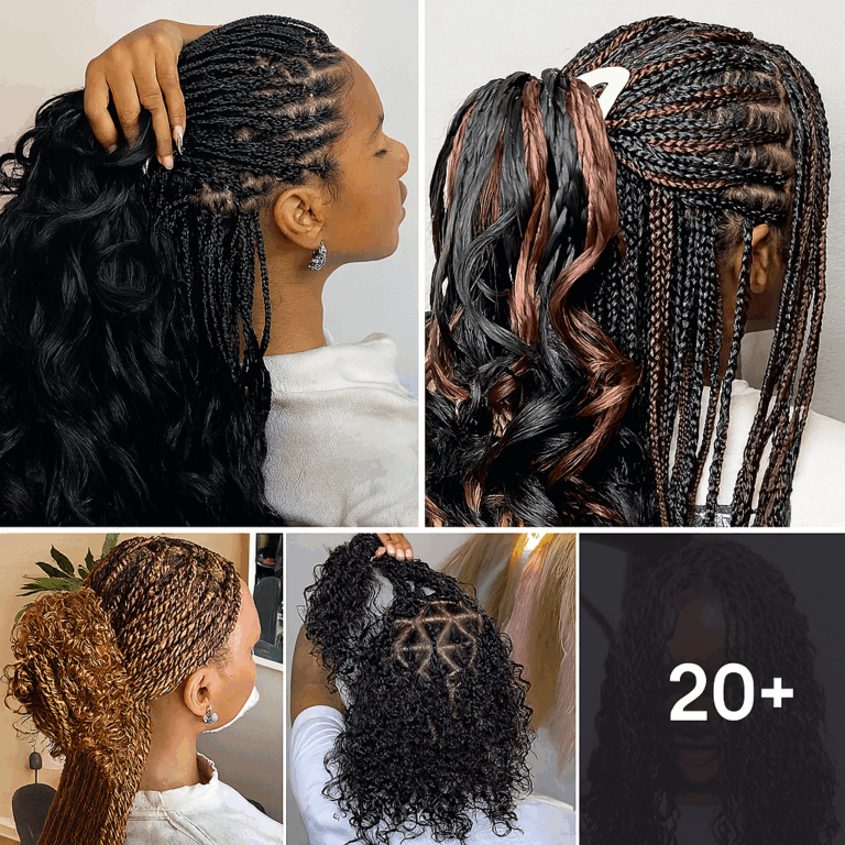 20 PHOTOS: Luxury knotless curl braids for women