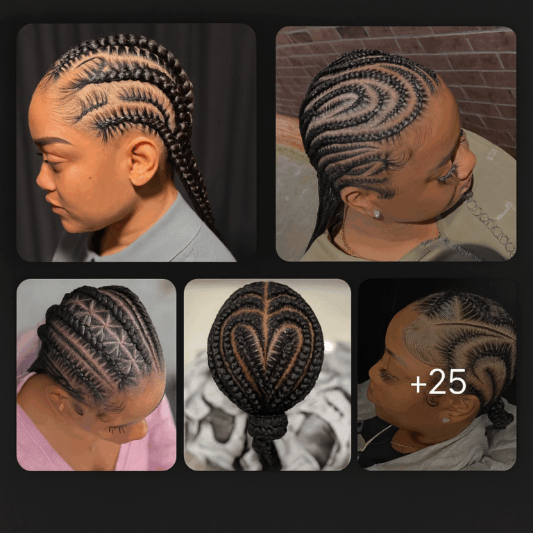25 PHOTOS: Stitched Cornrow Braids Styles For Women ‎