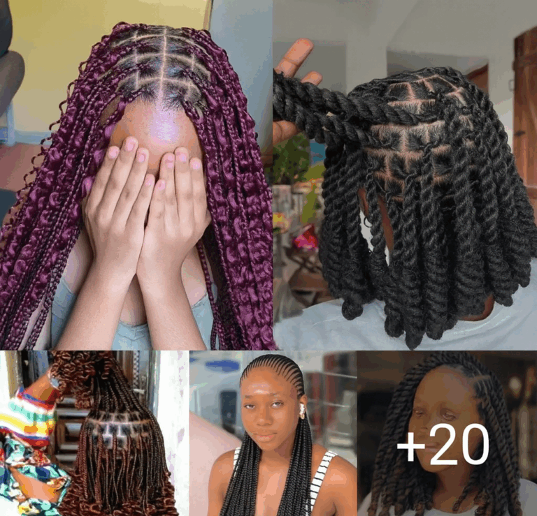 20 PHOTOS: Hot twist hairstyles, Knotless braids styles & Cornrow braid designs ‎