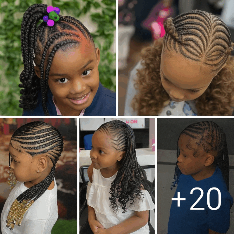 20 PHOTOS: African hair braiding styles for kids ‎