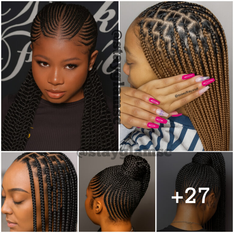 27 PHOTOS: Nice-looking hairstyles for women – Knotless & Cornrow braids ‎