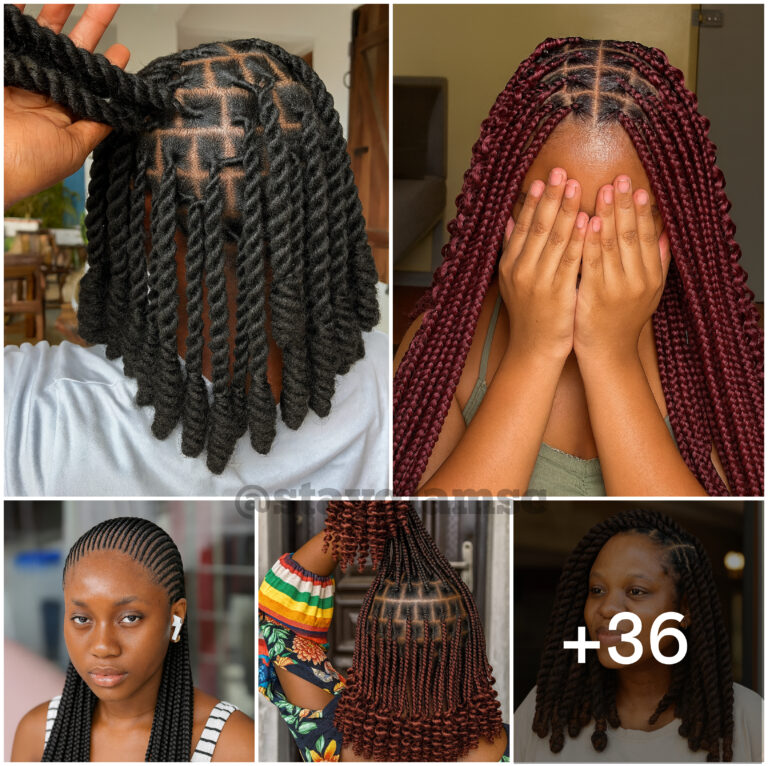 36 PHOTOS: Hot twist hairstyles, Knotless braids & Cornrow braid designs ‎