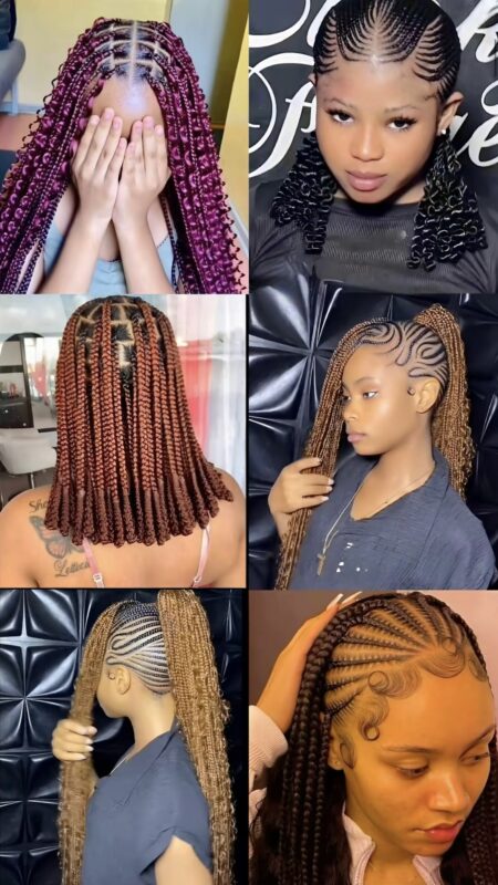 29 PHOTOS: Mixed Box Braids & Cornrow Styles for Women