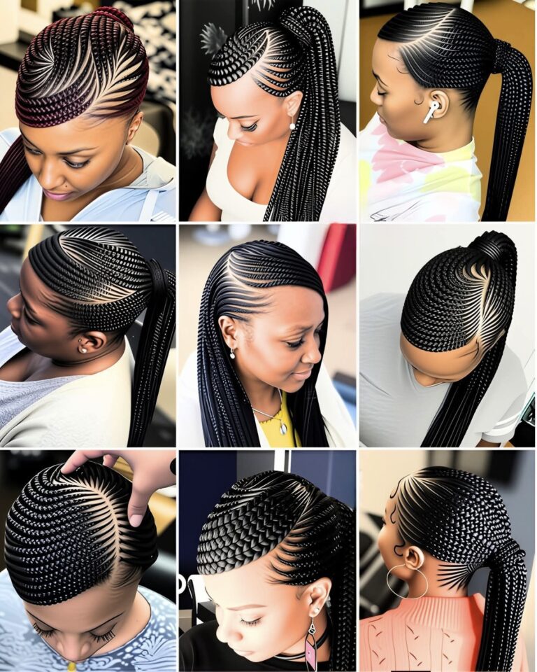 47 PHOTOS: Side-Swept Cornrow Ponytail Braids Styles