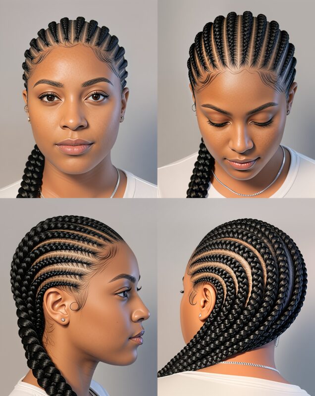 40 PHOTOS: Clean straight-back cornrow styles
