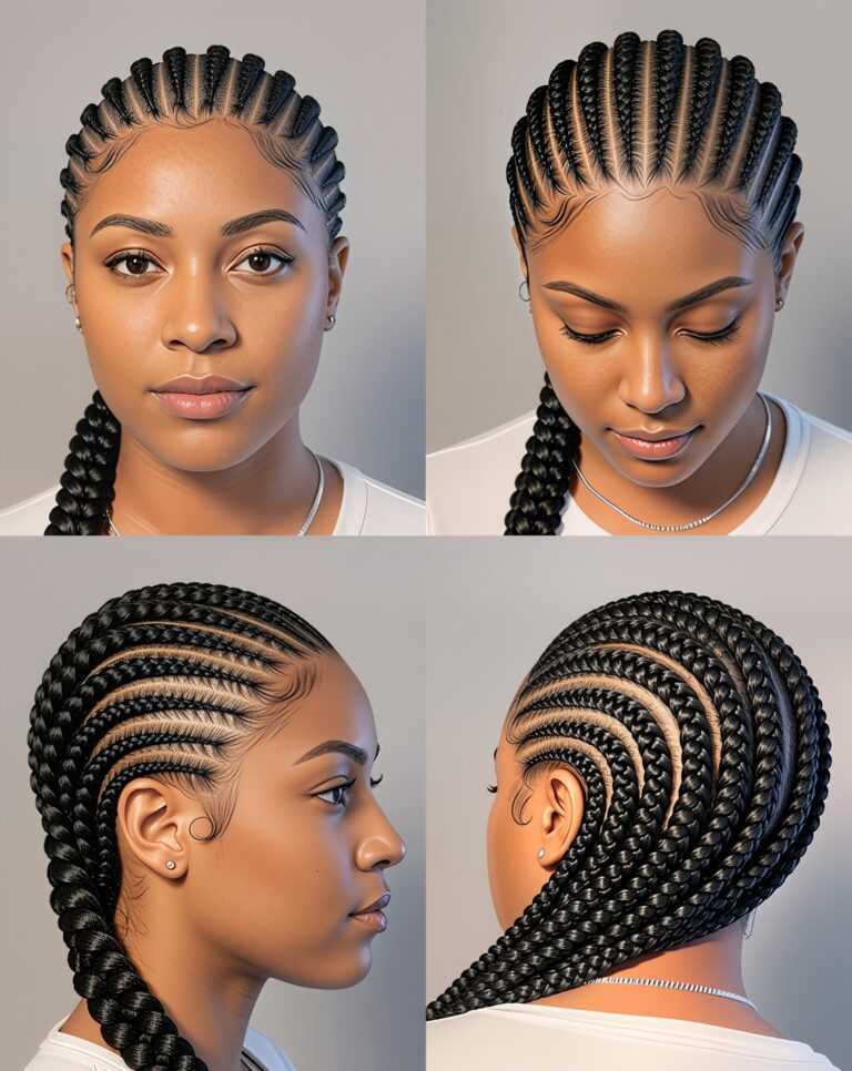 40 PHOTOS: Clean straight-back cornrow styles