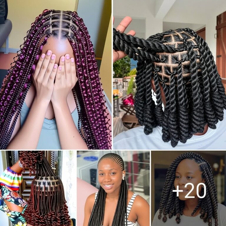 20 PHOTOS: Hot twist hairstyles, Knotless braids styles & Cornrow braid designs ‎
