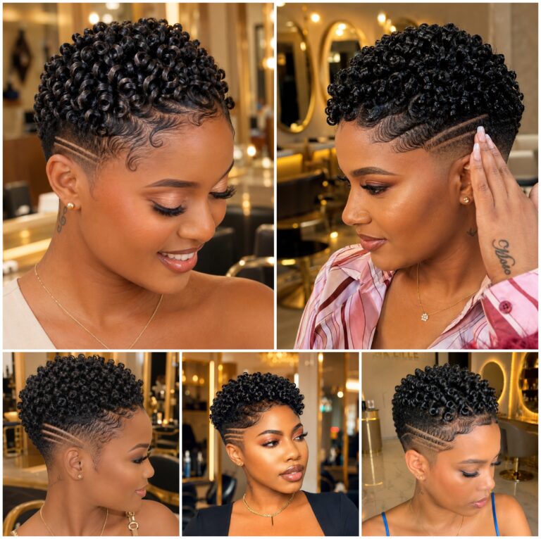 Close Fade Coils with Finger Wave Edges