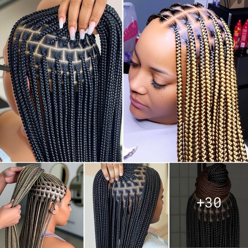 30 PHOTOS: Women’s knotless braids deluxe styles ‎