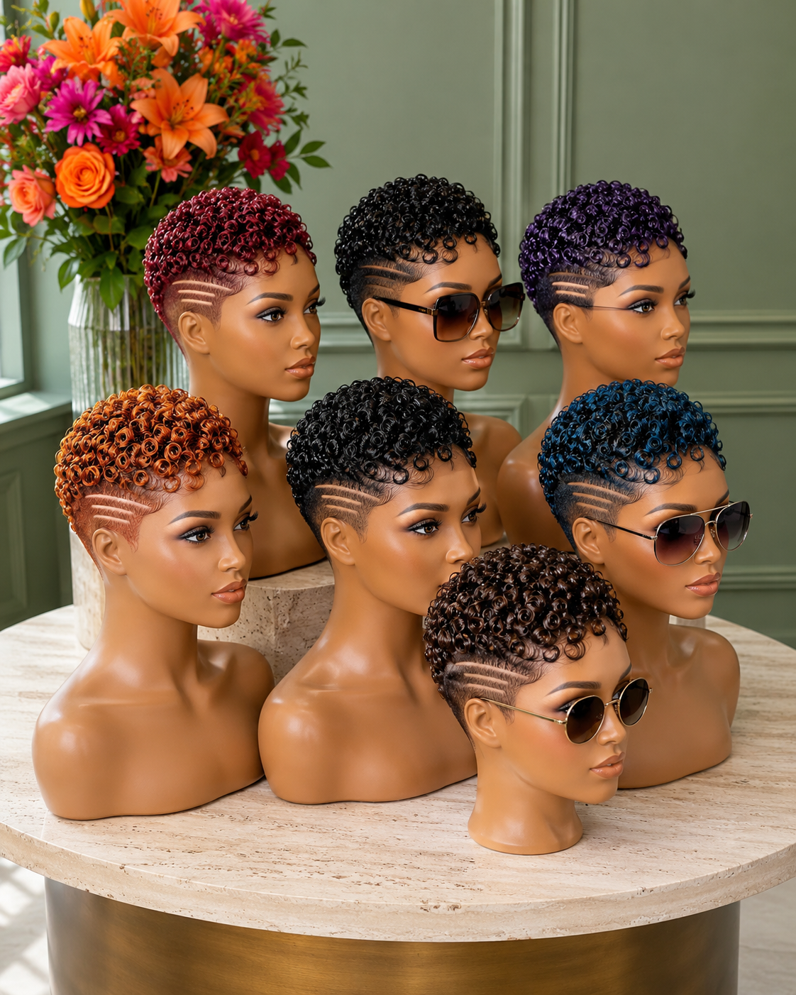 Triple Parallel Razor Tracks Require Strict Tension Control Across Seven Pixie Colorways #BestFashionDesignsSC